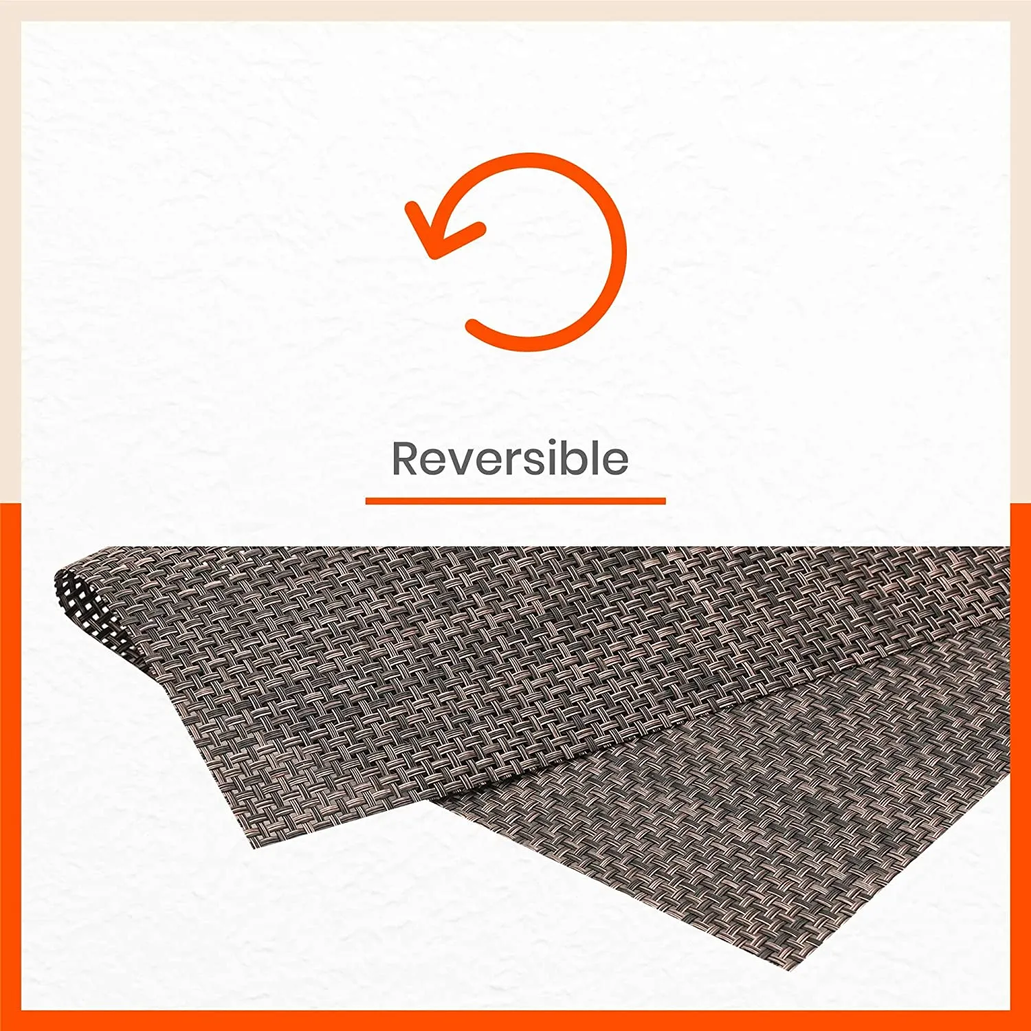 Woven PVC Table Mats / Placemats for Dining Table at Home (Sera - Set of 6)