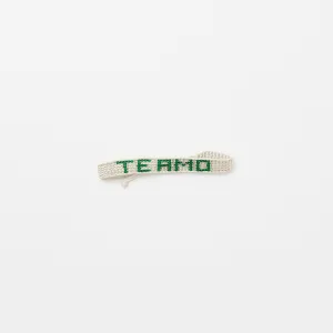 Woven TE AMO Bracelet - Silver/Green