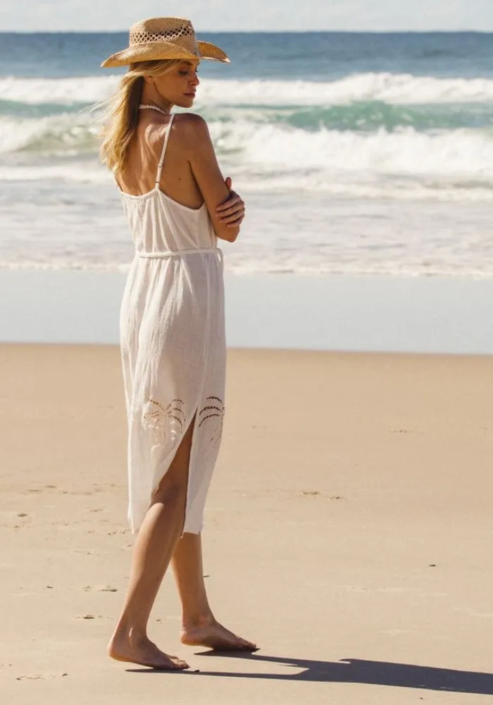 WS 3 Palms Dress - White