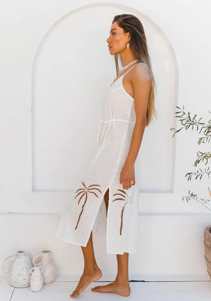 WS 3 Palms Dress - White
