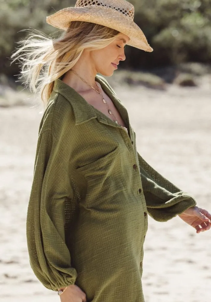 WS Capri Shirt Dress - Cactus