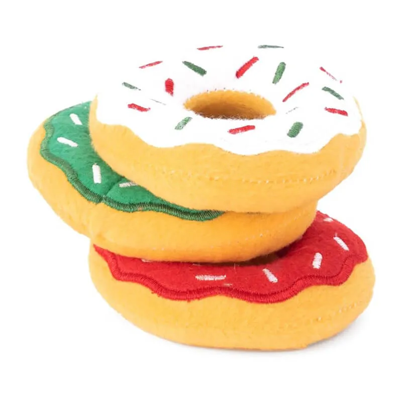 Zippy Paws Holiday Mini Donutz 3-Pack